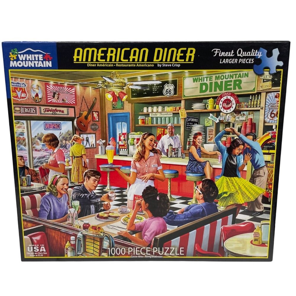 White Mountain American Diner 1000 Piece Jigsaw Puzzle‎ Steve Crisp Art